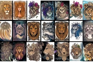 Lion zodiac tattoo idea