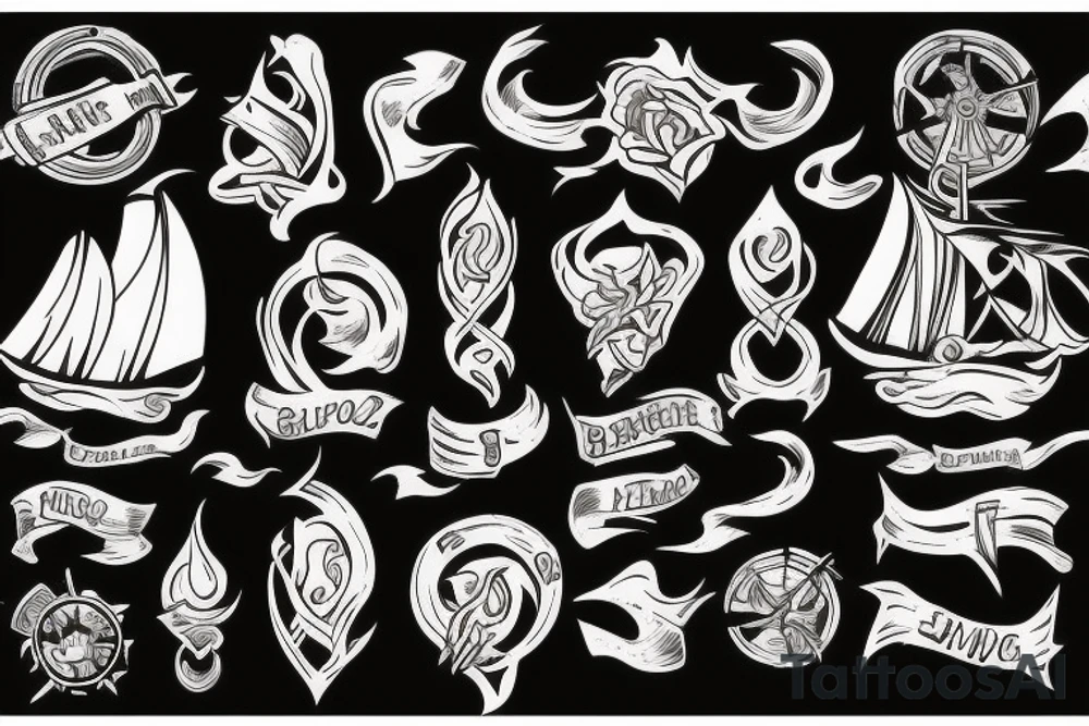 Burning ship tattoo idea