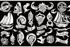 Burning ship tattoo idea