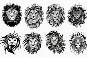 Lion sun tattoo idea