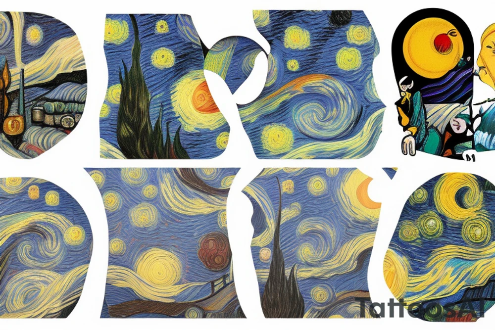 Twins and  moon tattoo idea