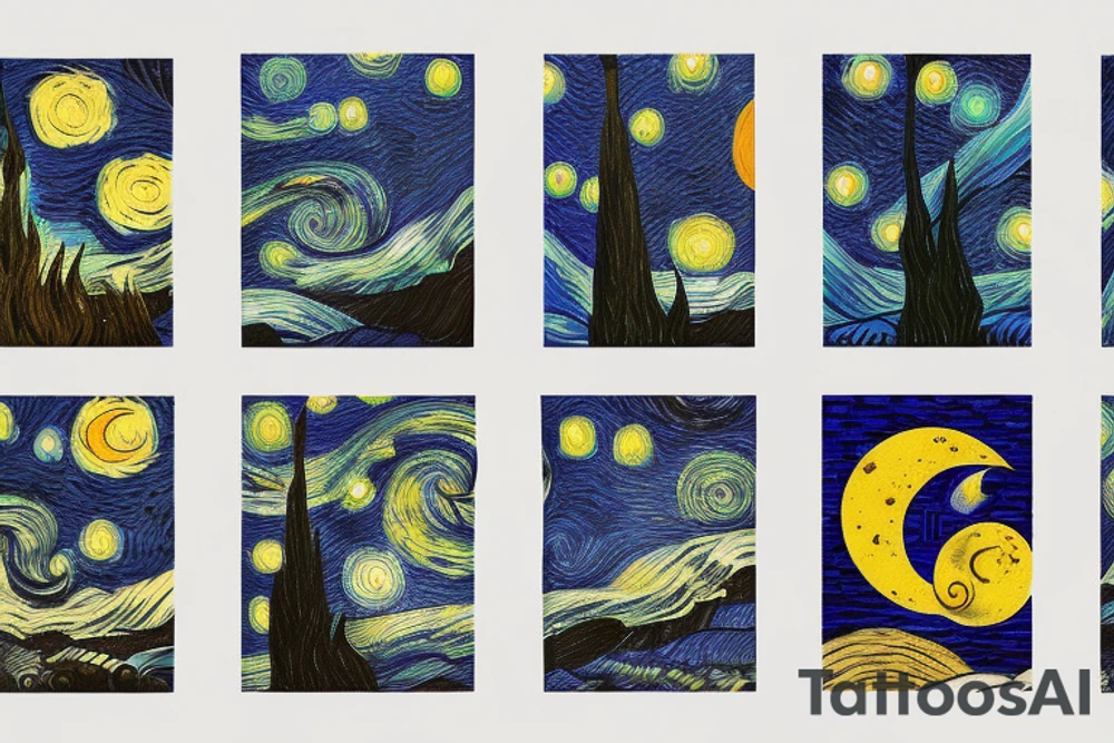 Twins and  moon tattoo idea