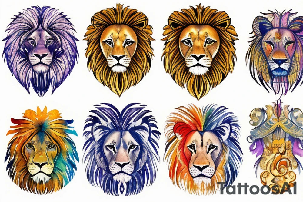 Lion sign tattoo idea