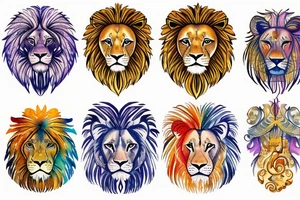 Lion sign tattoo idea