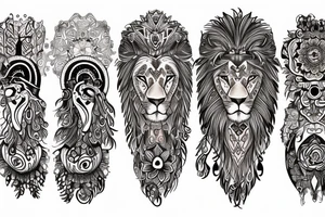 Lion sign tattoo idea