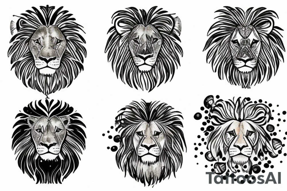 Lion sign tattoo idea