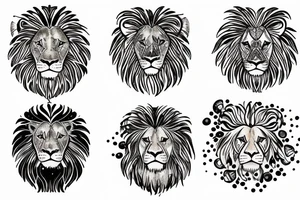 Lion sign tattoo idea