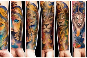 Lion sign tattoo idea