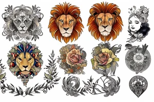Lion sign tattoo idea
