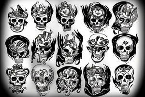 Pirate ship on fire tattoo idea