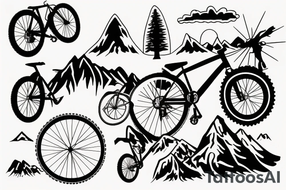 Mountain bike tattoo idea