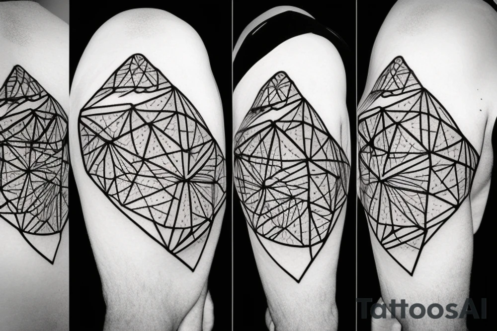 Mountain bike with mountain silhouette in background tattoo idea