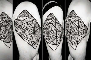 Mountain bike with mountain silhouette in background tattoo idea