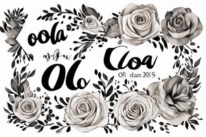 the name LOLA with her DOB as 06.07.2015 tattoo idea