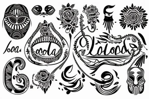 the name LOLA with her DOB as 06.07.2015 tattoo idea