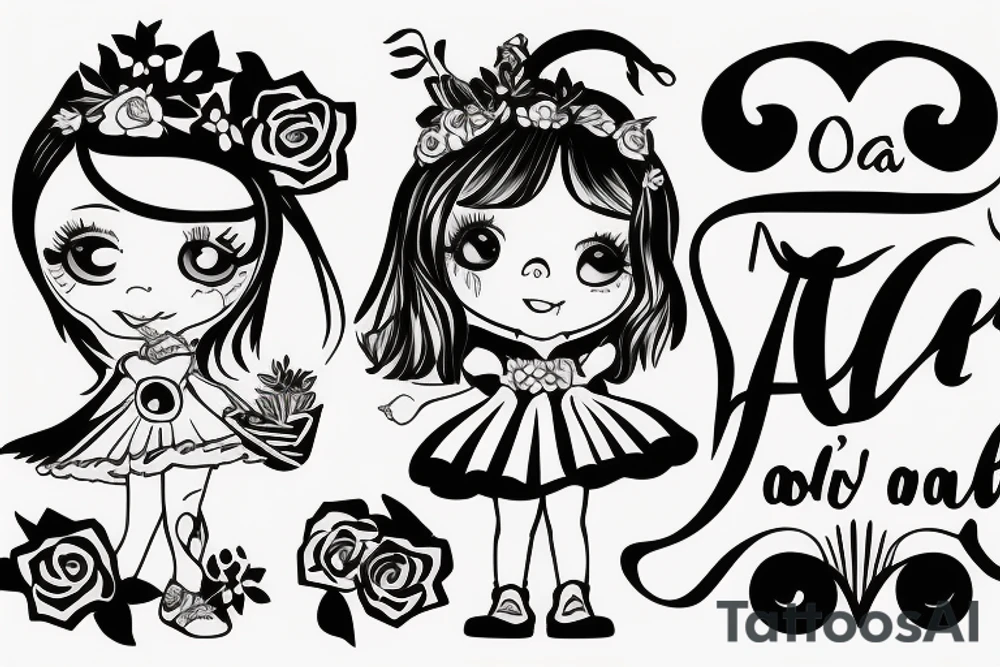 my daughter's name Lola and her date of birth 6.7.15 tattoo idea