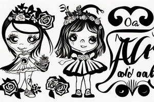 my daughter's name Lola and her date of birth 6.7.15 tattoo idea