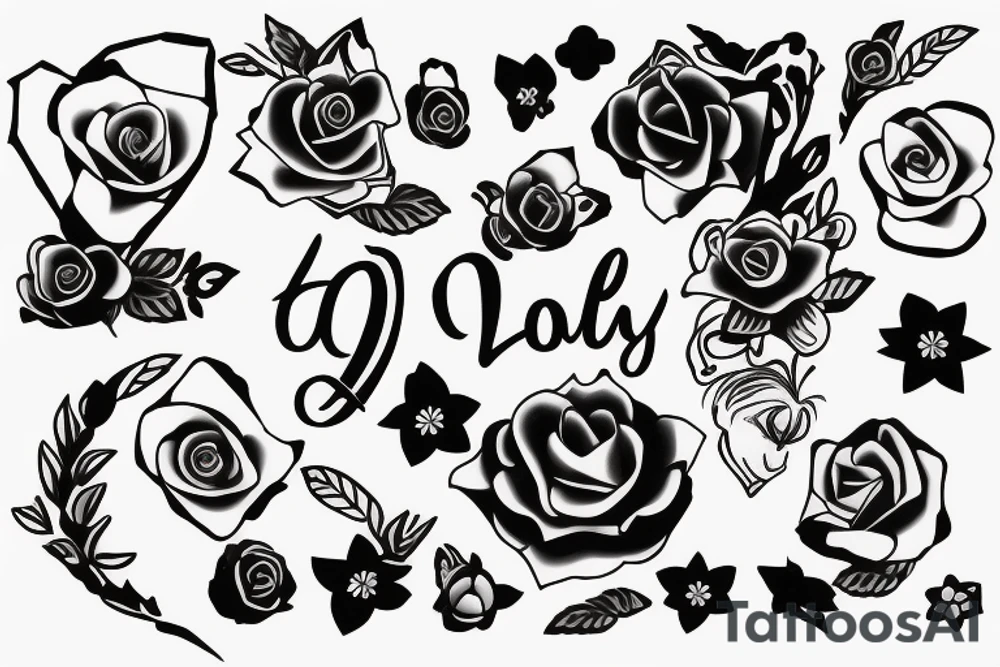 my daughter's name Lola and her date of birth 6.7.15 tattoo idea