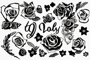 my daughter's name Lola and her date of birth 6.7.15 tattoo idea