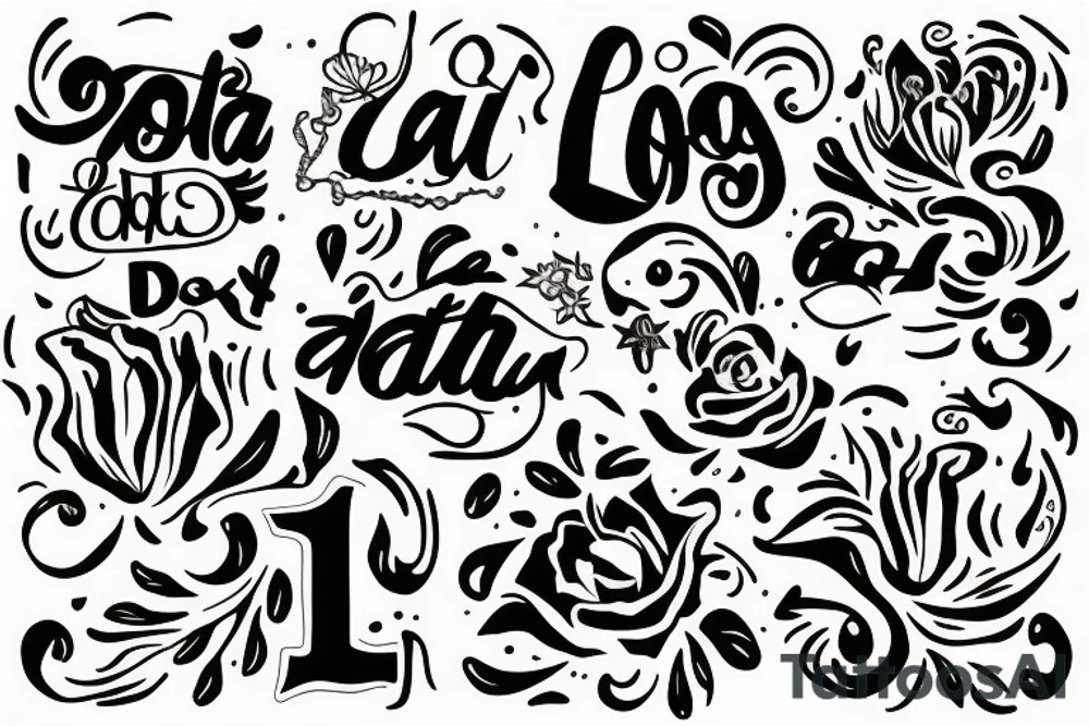 the name Lola and the date of birth 6.7.15 tattoo idea