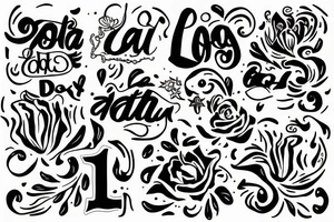 the name Lola and the date of birth 6.7.15 tattoo idea