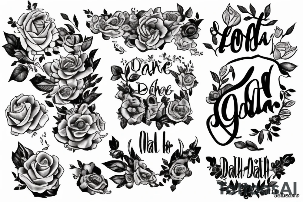 the name Lola and the date of birth 6.7.15 tattoo idea