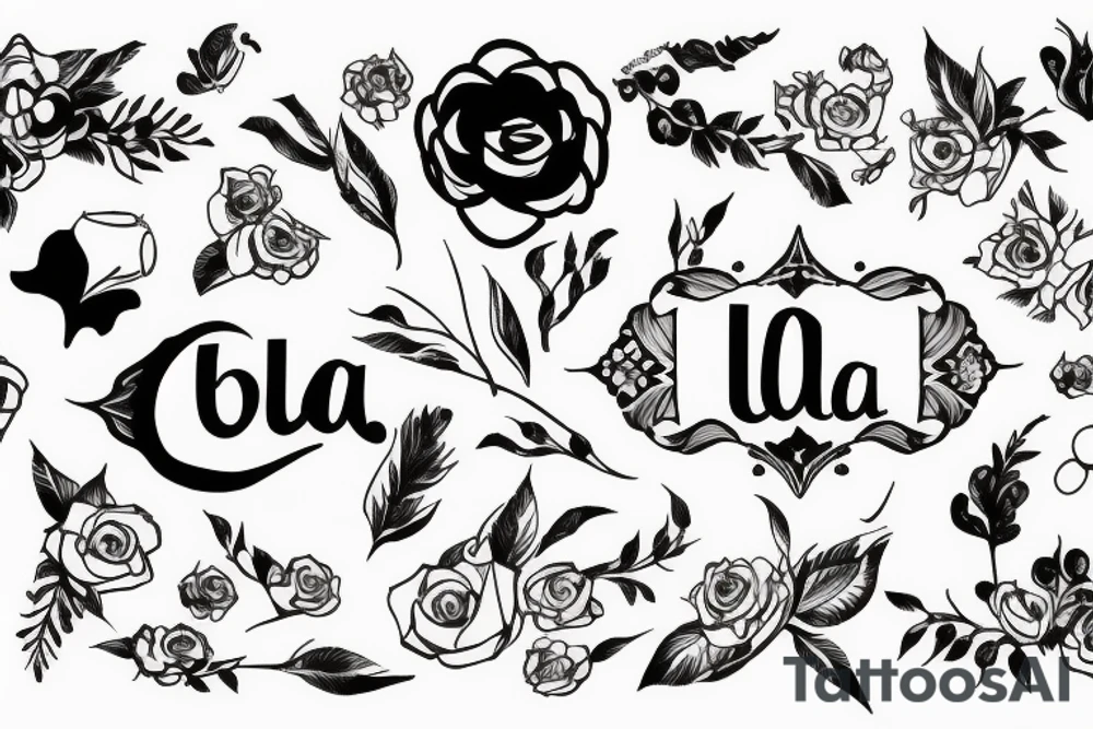 the name Lola and the date 6.7.15 tattoo idea