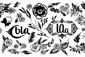 the name Lola and the date 6.7.15 tattoo idea