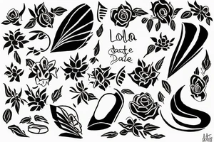 the name Lola and the date 6.7.15 tattoo idea