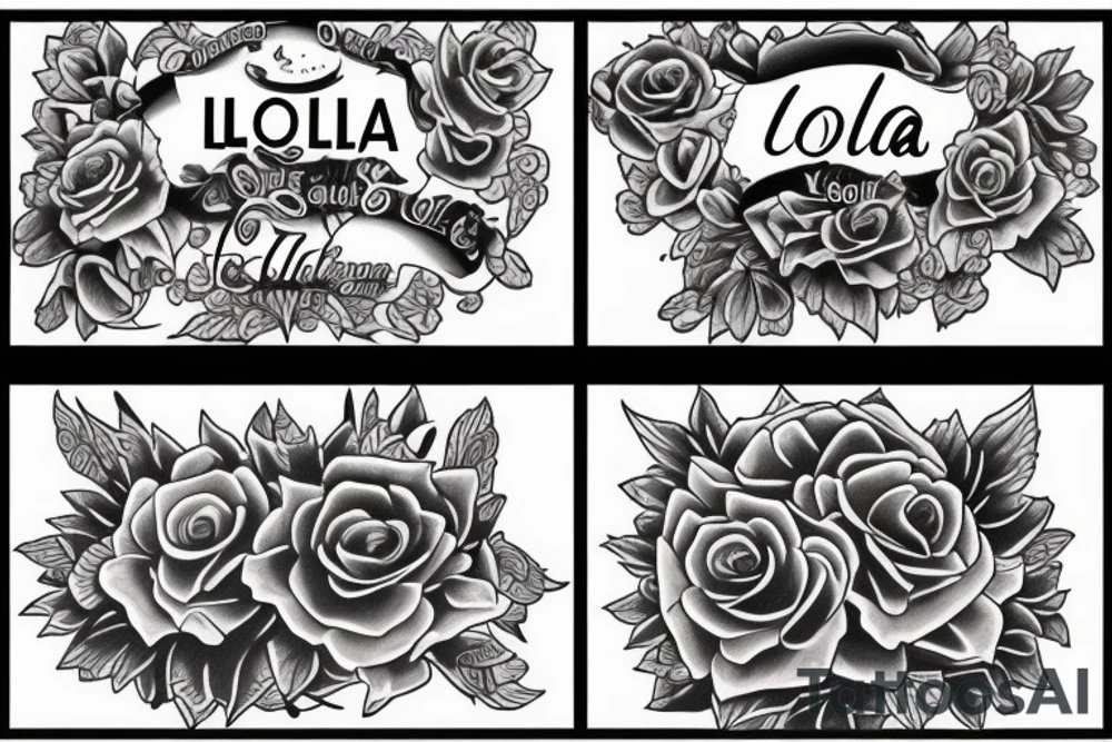 the name 'Lola' and '6.7.15' tattoo idea