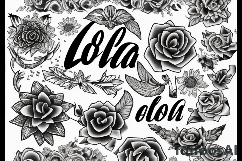 the name 'Lola' and '6.7.15' tattoo idea