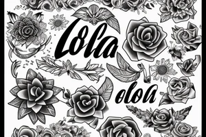 the name 'Lola' and '6.7.15' tattoo idea