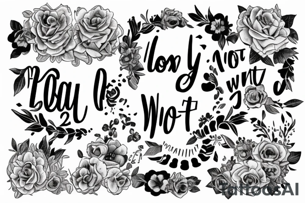 Lola 6.7.15
but i only want the words and numbers, no pictures tattoo idea