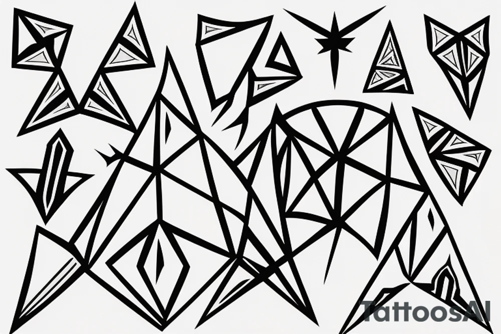 tribe logo (3 triangles) tattoo idea