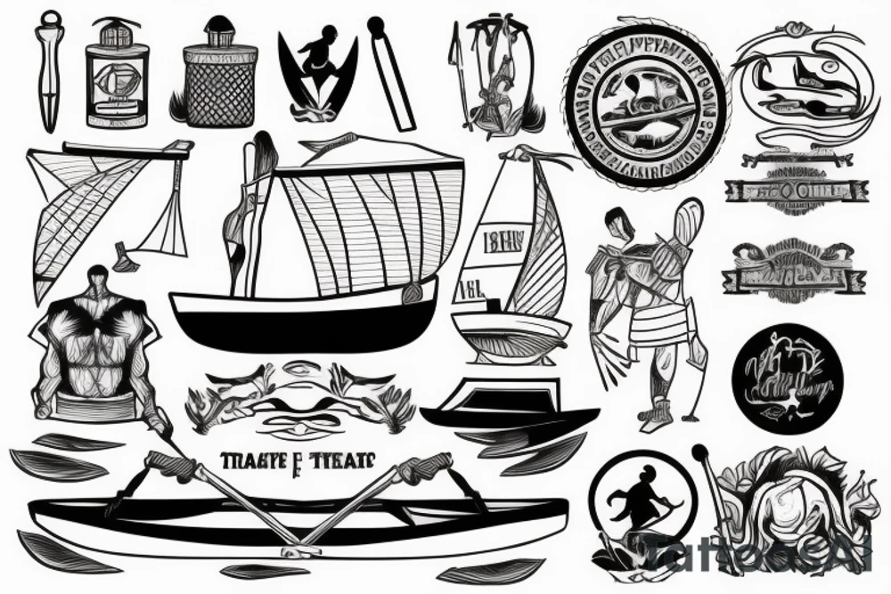 rowing tattoo idea