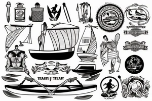 rowing tattoo idea