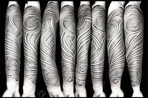 A long flame tattoo idea
