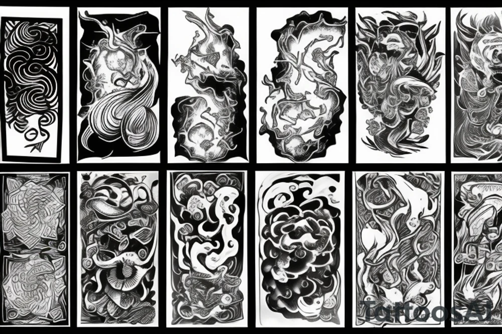 A long flame tattoo idea