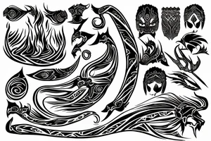 A long flame tattoo idea
