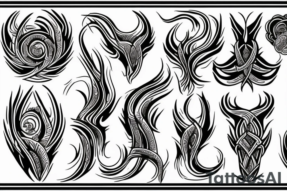 A long flame tattoo idea