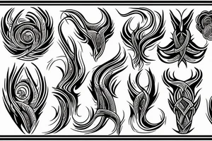 A long flame tattoo idea