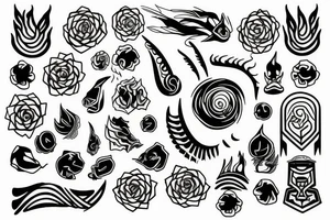 A long flame tattoo idea
