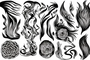 A long flame tattoo idea