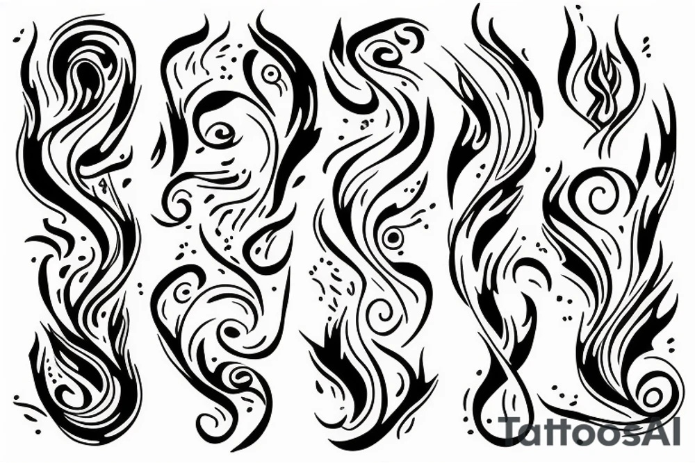A long flame tattoo idea