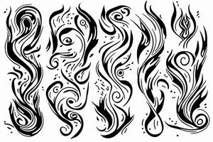 A long flame tattoo idea