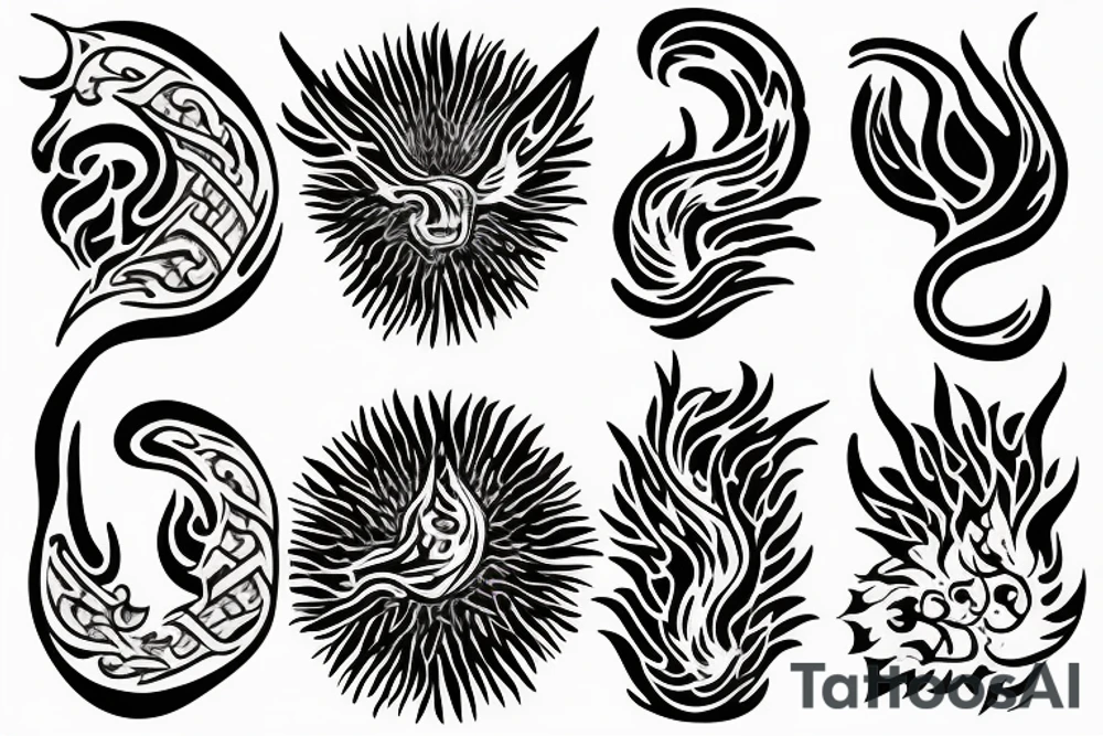 A long flame tattoo idea