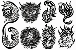 A long flame tattoo idea