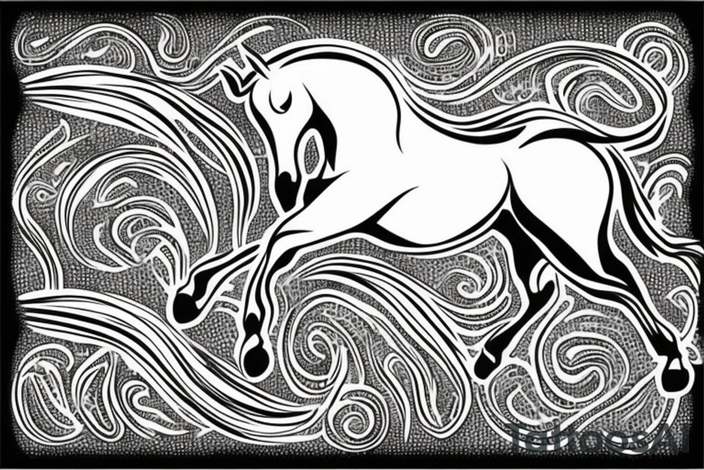 hoofprint of a horse tattoo idea