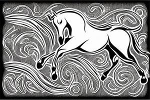 hoofprint of a horse tattoo idea