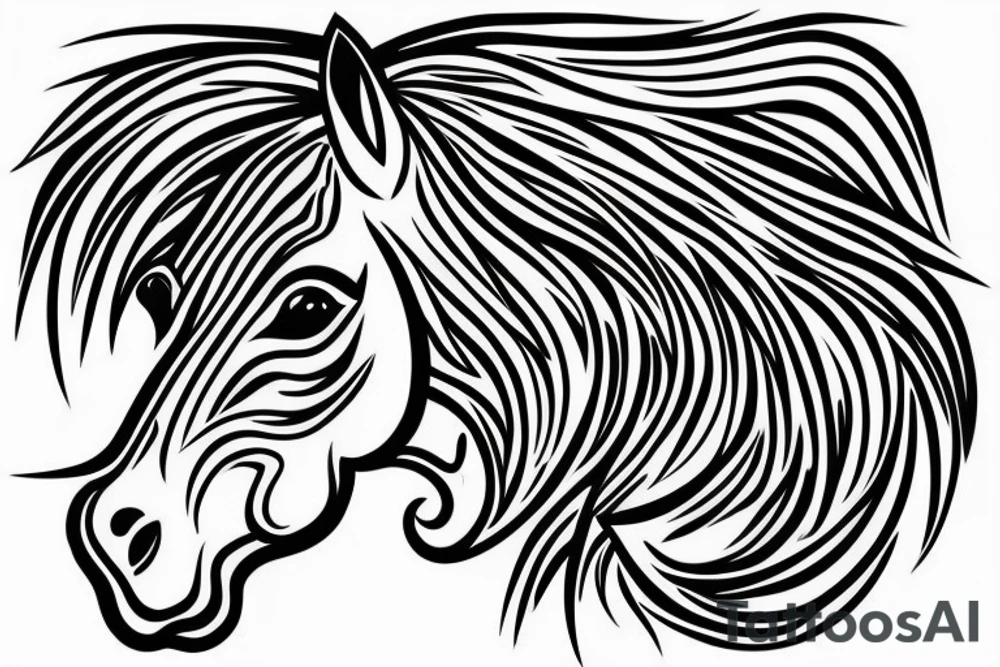 hoofprint of a horse tattoo idea